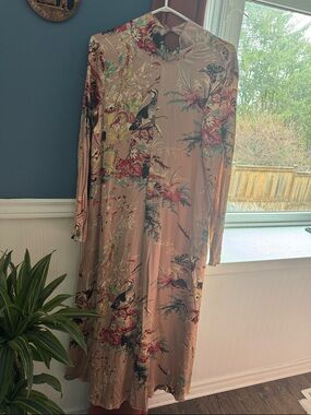 Wilfred Floral Maxi Dress in Blush with Multicolor Botanical Print